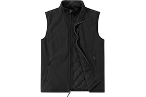 Outdoor Ventures Men's Casual Outerwear Vest Lightweight Winter Zip Up Sleeveless Jacket for Hiking Travel Golf Running