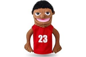 ZJOEY Role Play Hand Puppets Hand Plush Chef Doctor Fireman Pirate Detective Athlete Nurse Worker Hand Puppet Toys Puppets for Kids Storytelling Imaginative Pretend Play Teaching Preschool(Athlete)