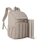 BAGSMART Diaper Bag Backpack, Large Baby Diaper Bag, Quilted Puffy Baby Bag for Mom with Quick-access Insulated Pockets, Lightweight Versatile Travel Backpack