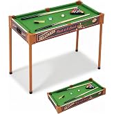 32" Mini Pool Table, 2-in-1 Tabletop Billiard Table with Removable Legs | Compact and Space Saving, Portable Pool Game Set w/Cues &amp; Balls for Living Room, Game Room