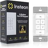 Insteon 6-Button On/Off Keypad, in-Wall Smart Home Scene Controller - 2487S | Controls Up to 5 Devices, 150W LED, Dual-Band Smart Switch, Neutral Wire Required, Hub Required for Alexa &amp; Google Assistant