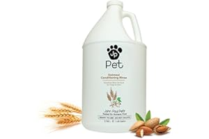 John Paul Pet Oatmeal Conditioning Rinse, Sensitive Skin Formula for Dogs and Cats, Gallon