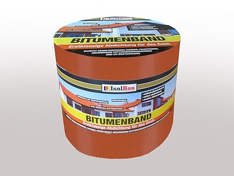 10 m x 225 mm IsolBau Aluminium Bitumenband Dachreparatur Aluminiumband Reparaturband Dach Aluband Selbstklebende Farbe: Zieg