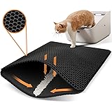 Polarduck Cat Litter Mat Cat Litter Trapping Mat, Honeycomb Double Layer Design, Urine and Water Proof Material, Scatter…