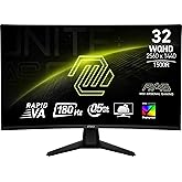 msi MAG 32CQ6F 31.5-inch IPS 2560 x 1440 (QHD) Computer Monitor, 180Hz, Adaptive-Sync, HDMI, Display Port, VGA Port, VESA Mountable, Tilt, Height Adjustable, Speaker, 0.5ms, Black