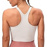 Lavento Women's Racerback Sports Bras Yoga Crop Top with Built in Bra
