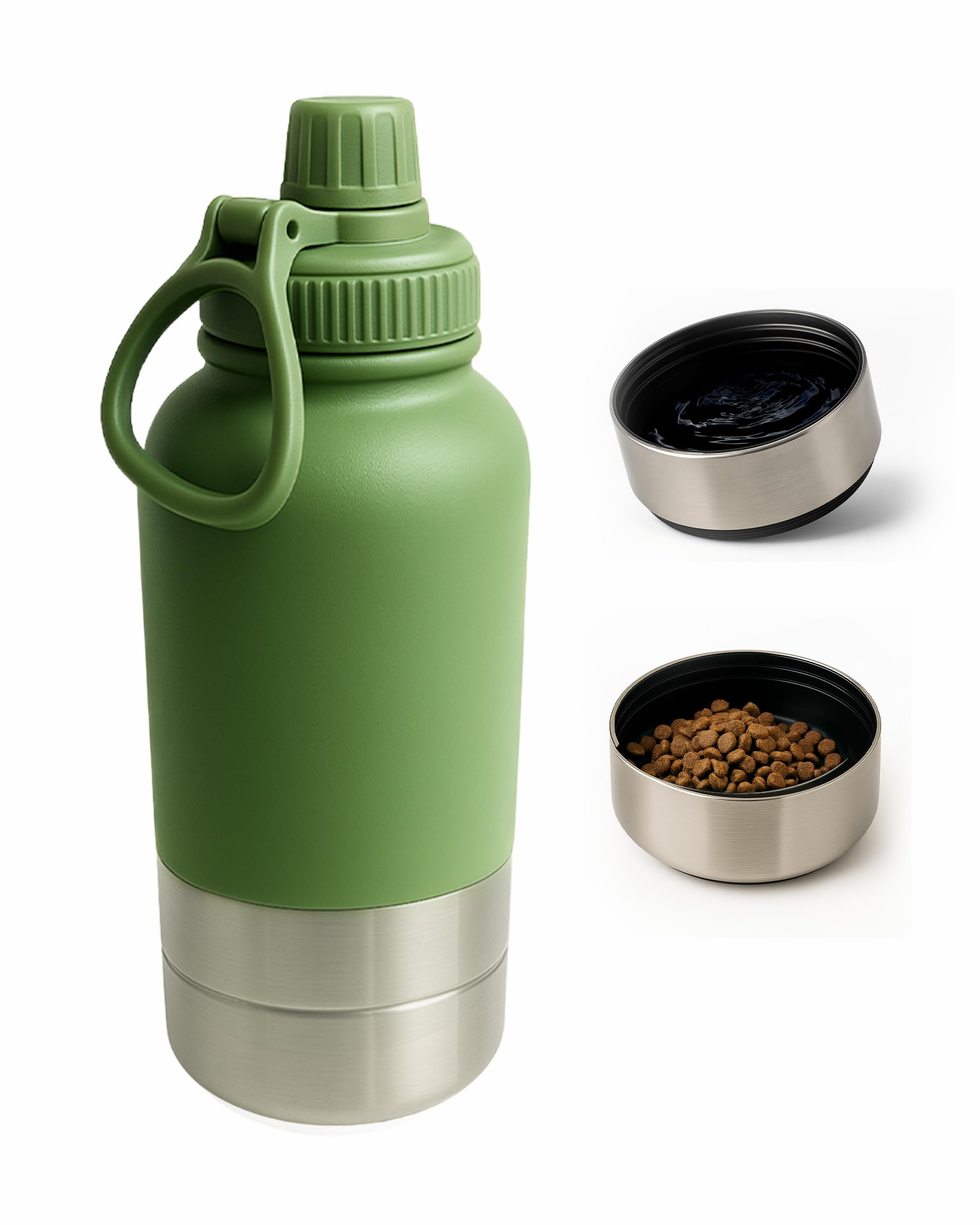 Photo 1 of Portable Water Bottle & Feeder Bowl: Durable 2-in-1 Travel Solution with Stainless Steel, eco-Friendly Design, and Compact Portability. Perfect for Hydrating Pets on The go
