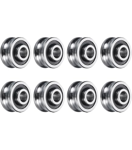 Roulements à Billes à Rainure En U - Lot De 4, En Nylon Et Acier Inox, Pour Portes Coulissantes Et Fenêtres