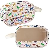 CMNIM Horses Gifts for Girls Horse Clear Makeup Bag Just a Girl Who Loves Horses Lover Gifts Horse Print Cosmetic Bag (251118 Horse Bag)