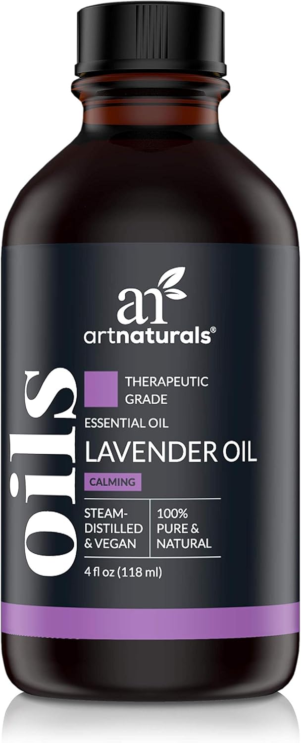 ArtNaturals 100% Pure Lavender Essential Oil - (4 Fl Oz / 120ml) - Premium Undiluted Therapeutic Grade Natural from Bulgaria - Aromatherapy for Diffuser, Sleep, Relaxation, Skin and Hair Growth