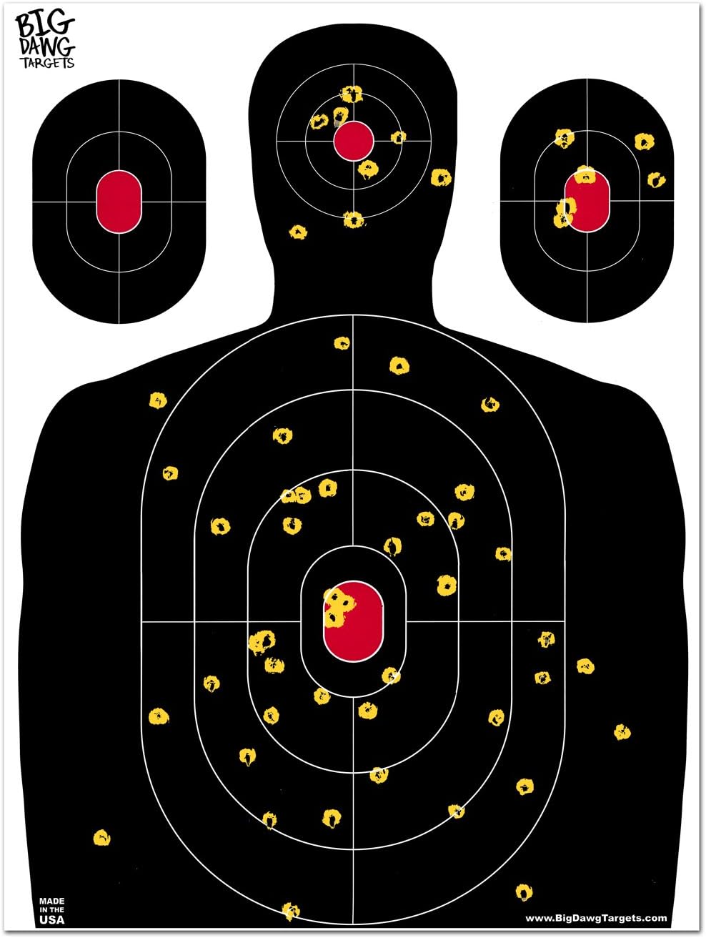 Big Dawg Targets - 18 X 24 Inch Silhouette Reactive Splatter Target - 10 Pack : Sports & Outdoors