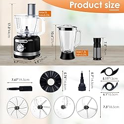 Davivy 16 Cup Food Processor & Blender Combo