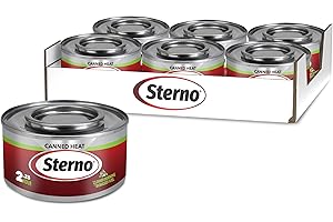 Sterno Fuel Cans - 2.25 Hour Burn, (6-Pack) Chafing Dish Fuel Can Burners for Food Warmer, Chafer Fuel, Canned Heat Ethanol