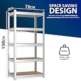 ZENO 5 Tier Garage Shelving Unit Heavy Duty Metal Racking 175kg Per Shelf view 3