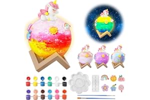 Siyaluens Paint Your Own Unicorn Lamp Art Kit.Painting kit for Girls Boys 6-12.Arts and Crafts for Kids Ages 8-12.Unicorns Gifts for Girls Birthday Gift Toys for Girls 4 5 6 7 8 9 10 11 12+