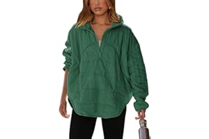 Daacee 2025 Oversized Lightweight Quilted Pullover Jacket for Women Half Zip Up Puffer Jackets Padded Outwear XS-2XL