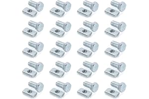 ANMAS HOME 20 Pack P3010 Channel Nut and 1/2" x 15/16" Bolt for All 1-5/8" Strut Channel. Channel Steel Screws