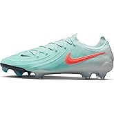 Nike Phantom GX 2 Elite FG Low-Top Soccer Cleats (FJ2559-300, Mint/Off Noir/Atomic Red)