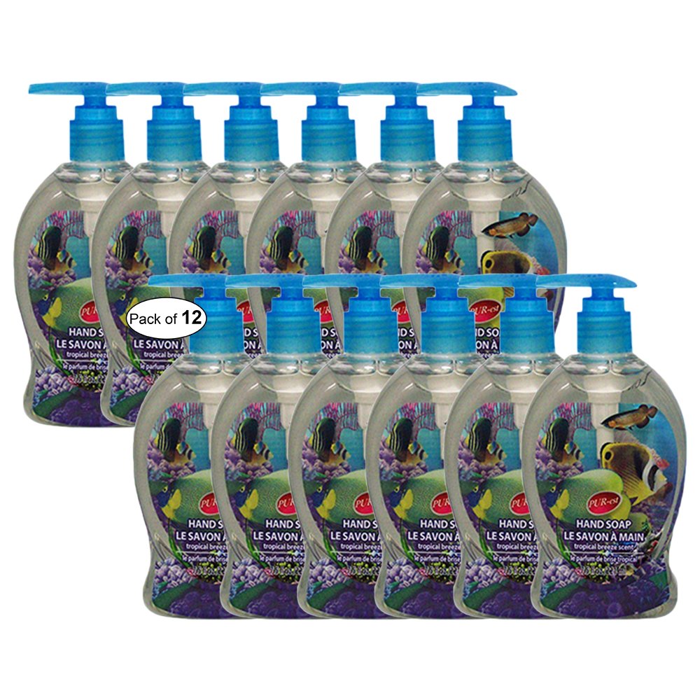 Hand Soap With Tropical Breeze Scent(221ml) (Pack of 12) by Purest Beauty