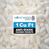 MagicWater Supply Packing Peanuts for Shipping - Bio Tube - 1 Cu Ft | Dissolves in Water &amp; Naturally Break Down,For Shipping Packaging Filler, Dust-Free Abrasion Resistant, Non Styrofoam