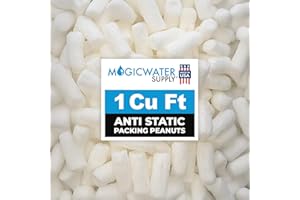 1 Cu Ft White Bio Tube Recycled Anti Static Packing Peanuts Popcorn Tube Shape Loose Fill | Magicwater Supply