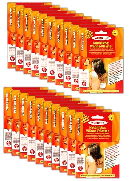 20 Stück Natürliche Wärmepflaster | Rückenpflaster Schmerzpflaster Rücken Nacken