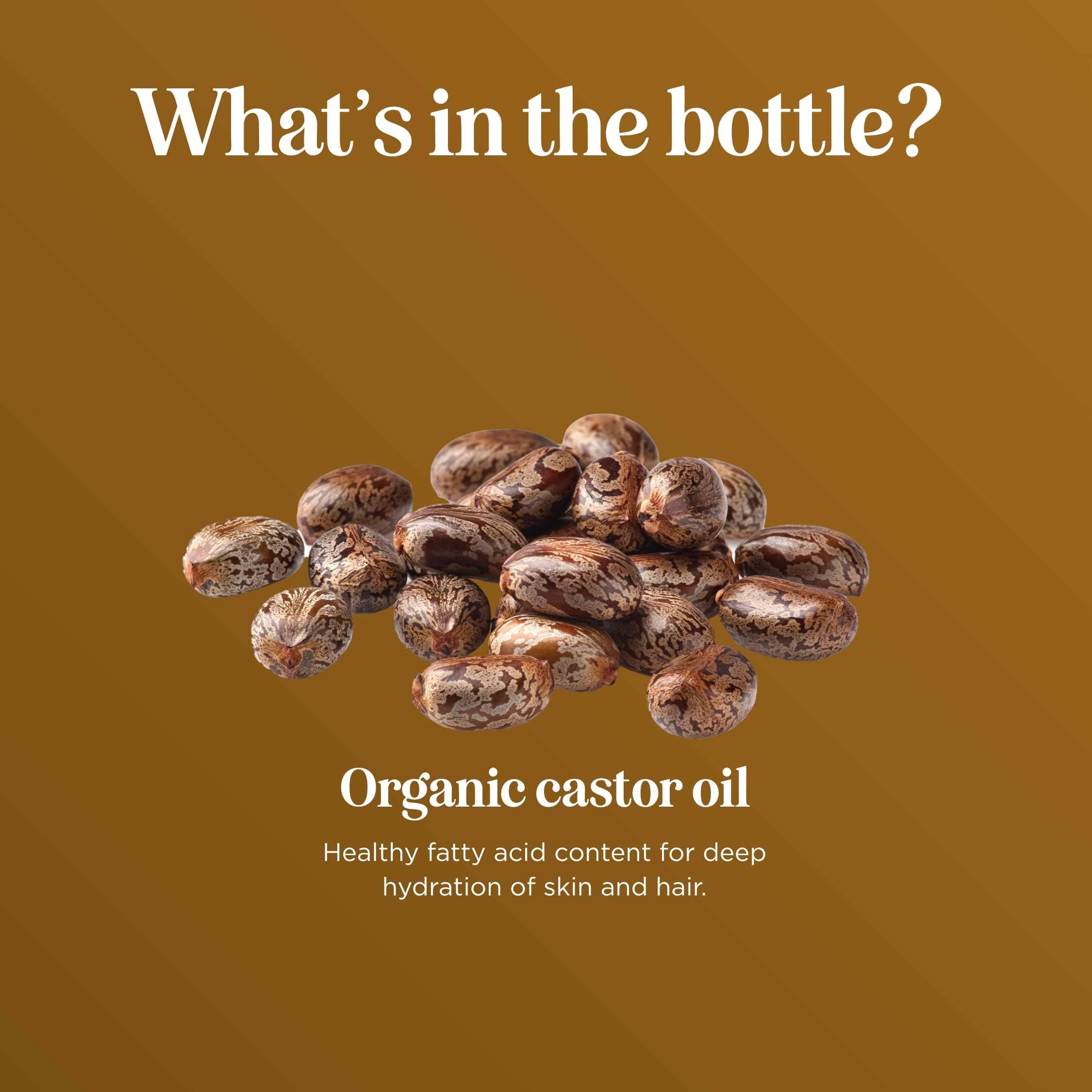 Organic Castor Oil Glass Bottle - 100% Pure Castor Oil Organic Cold Pressed Unrefined Glass Bottle - Extra Virgin Non GMO Hexane Free Cruelty Free Dermatologist Tested and USDA Certified (8 Fl Oz)