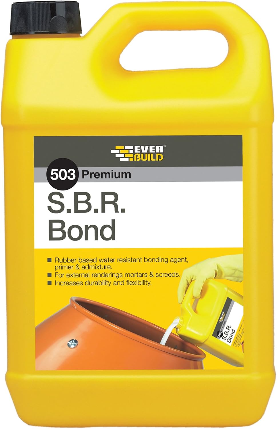 Sika SikaBond SBR Latex Admixure for External Renders Mortars and Screeds - Water Resistant Bonding Agent - 2.5L