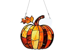 THMNJ Fall Pumpkin Ornaments Colorful Window Hanging Decorations Home Wall Decor for Indoor Outdoor