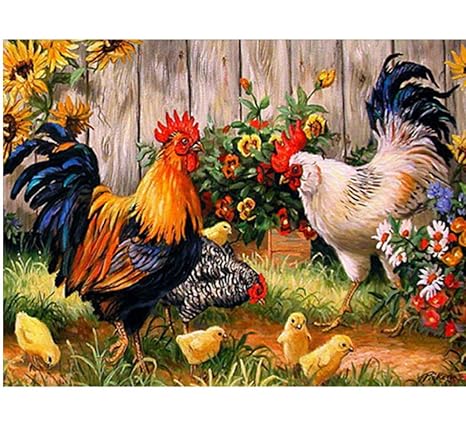 Cykejisd Jigsaw Puzzle 1000 Piece Diy Decorative Chickens In The