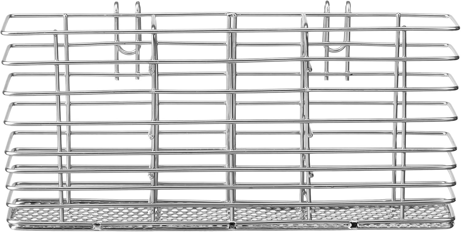 iPEGTOP Cutlery Utensil Holder, Flatware Silverware Organizer Drainer Rack with Hooks - Image 3