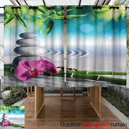 Amazon Com Sliding Door Curtain Spa Decor Sand Orchid And