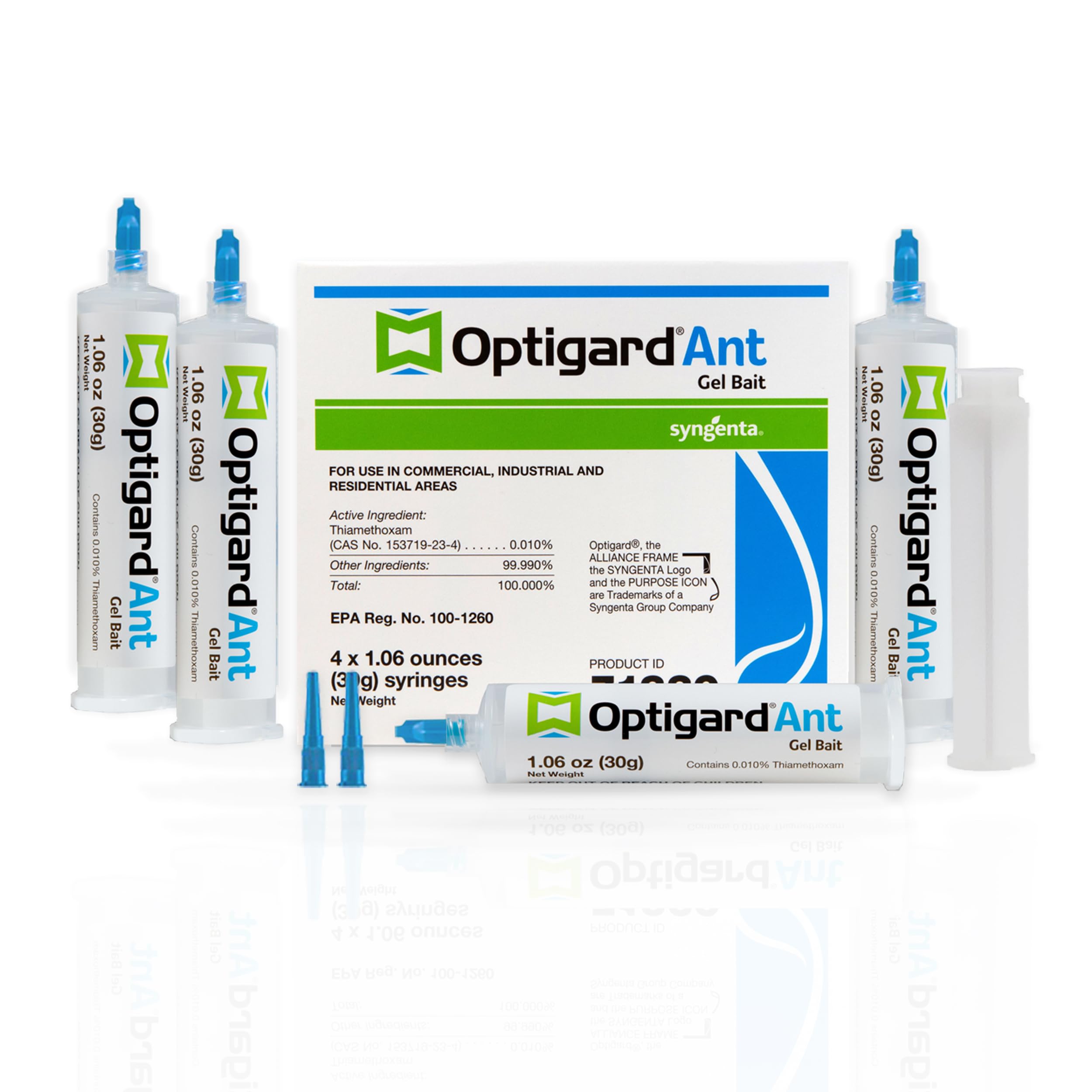 Optigard Ant Bait Gel Box of 4 Tubes w/plunger (30 grams per Tube) ~~Compares to Maxforce and Advion Ant Bait