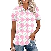 LUYAA Womens Golf Shirt Summer 1/4 Zip up Polo Shirts for Women Short Sleeve Moisture Wicking Gym Workout Tops
