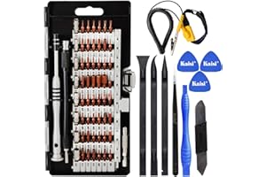 Kaisi 70 in 1 Precision Screwdriver Set Professional Electronics Repair Tool Kit with 56 Bits Magnetic Driver Kit, Anti Static Wrist Band, Spudgers for Tablet, Macbook, PC, iPhone, Xbox, Game Console