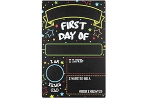 GSM BRANDS First Day Last Day of School Chalkboard Double Sided Sign - 12" x 7.9"