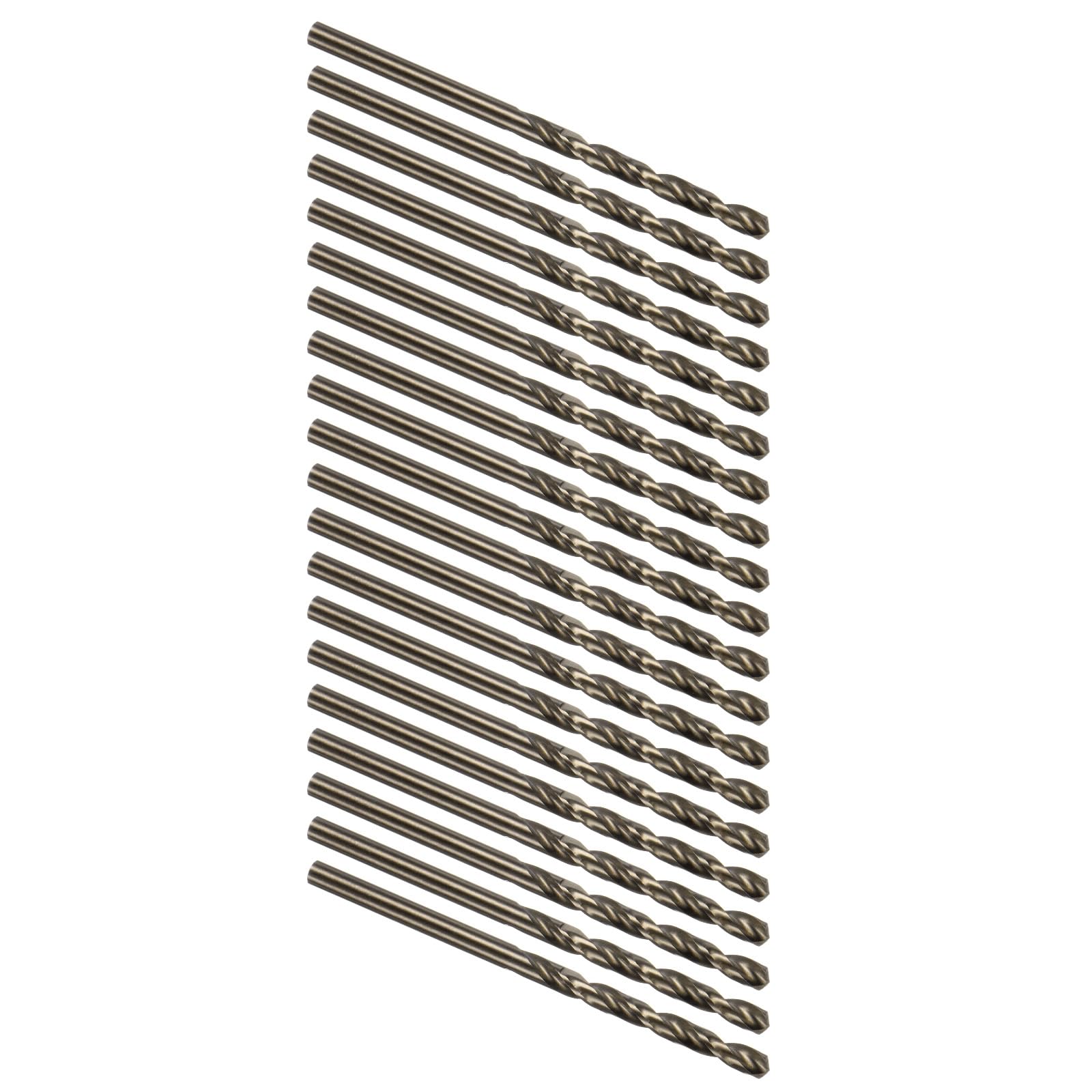 Kozelo 20PCS Twist Drill Bit - [9/64"] M35 High-Speed Steel Cobalt Round Shank Jobber Bit Set Gold for Metal Wood Plastic Steel Use, 40mm/1.57" Blade Length