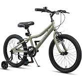 AVASTA Bilbo 18 20 24 Inch Kids Bike for Boys Girls Youth 5-14 Years Old | Retro Style High Carbon Steel Durable Frame, Adjustable Handlebars and Seat, Dual V-Brakes, Single Speed, Kickstand