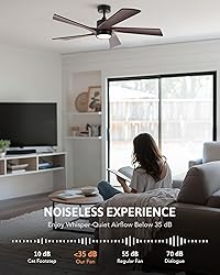 VONLUCE Ceiling Fans with Lights, 52" Ceiling Fan