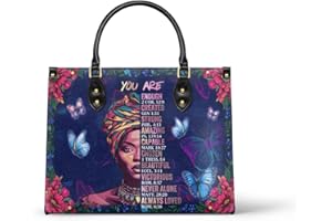 Afroyla African Black Women's Leather Bag, Medium Size, Premium Vegan Leather, Full Zip, Perfect Christmas Gifts For Women