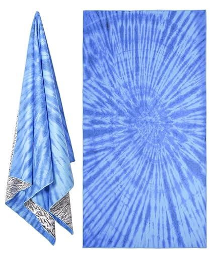 Tesalate Sand Proof Microfiber Beach Towels Quick Fast Dry Beach Towel Oversized Compact Blanket For Outdoor Travel Swim Pool Camping Sand Free