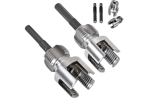 Muaoush 2PCS PVC Pipe Threader Kit - Dual-Function Internal & External Pipe Threading Tool for 1/2"& 3/4" PVC/Plastic Pipes