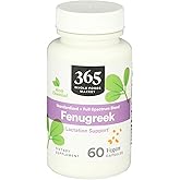 365 by Whole Foods Market, Fenugreek Standardized + Full Spectrum Blend, Lactation Support, Vegan Capsules, 60 Count