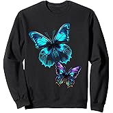 Butterfly Electric Design Vibrant Sweatshirt