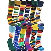 HSELL Mens Funny Pattern Dress Socks Crazy Design Cotton Socks Novelty Gifts for Men