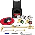 RX WELD Portable Tote Brazing Hvac Torch Kit Oxy Acetylene Torch Set, Cylinders Not Included, Y-Style Tote