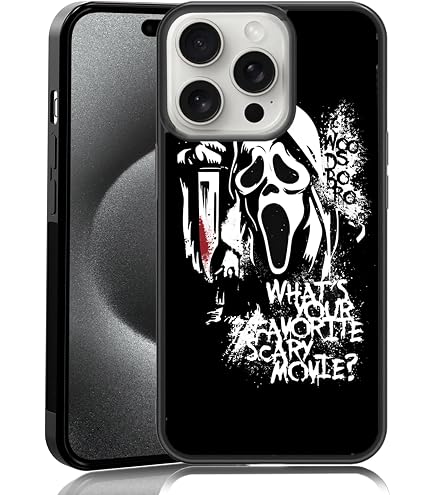 Tpu Silicone Shockproof Case Ghost Face Phone Case For IPhone 15 (6.1") -  Scream Horror Movie Design, Soft TPU Silicone Shockproof Cover, Cute Skull  Pattern