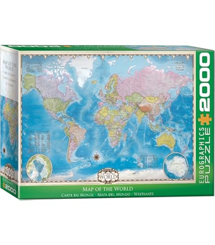 John N. Hansen 4000 Piece Puzzle-The World Map, Jigsaw Puzzles