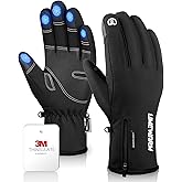 UMEWARM -10℉ Waterproof Winter Gloves Men, Touchscreen Fingers Snow Ski Gloves Women, 5-Layer Touch Screen Cold Weather Gloves