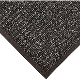 Notrax Heritage Rib™ Commercial Indoor Door Mat Office Rugs – 3' x 4' Charcoal Front Door Mat with Double Rib 22oz Yarn, Non-Slip Vinyl Backing – Durable Entryway Rug Made in The USA – 117S0034CH